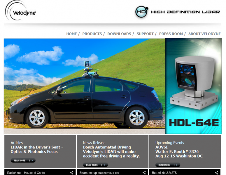 Velodyne et capteur